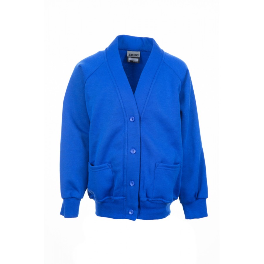 Royal blue hotsell school sweatshirt cardigan